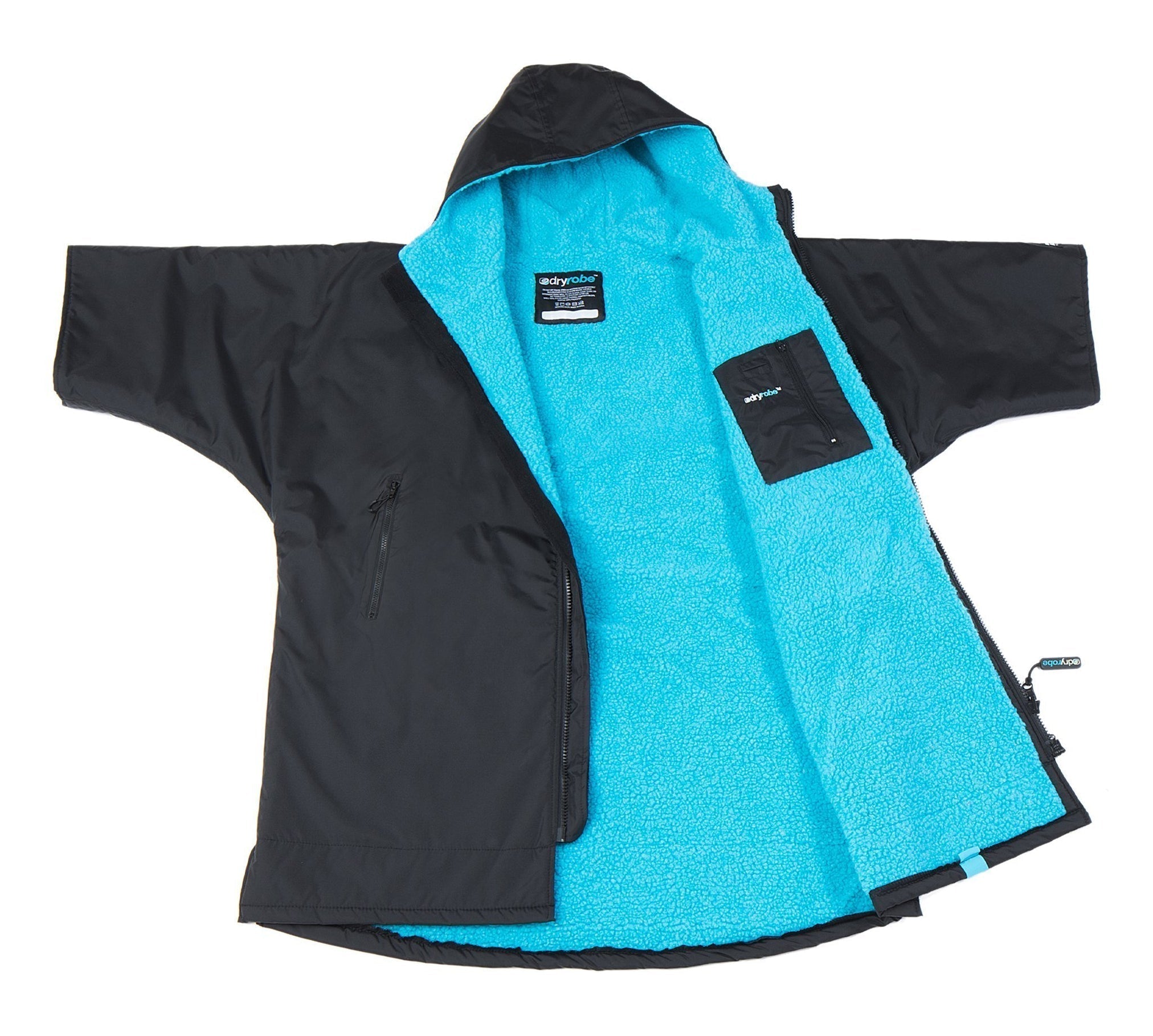 Dryrobe Advance Kids Short Sleeve BLACK BLUE