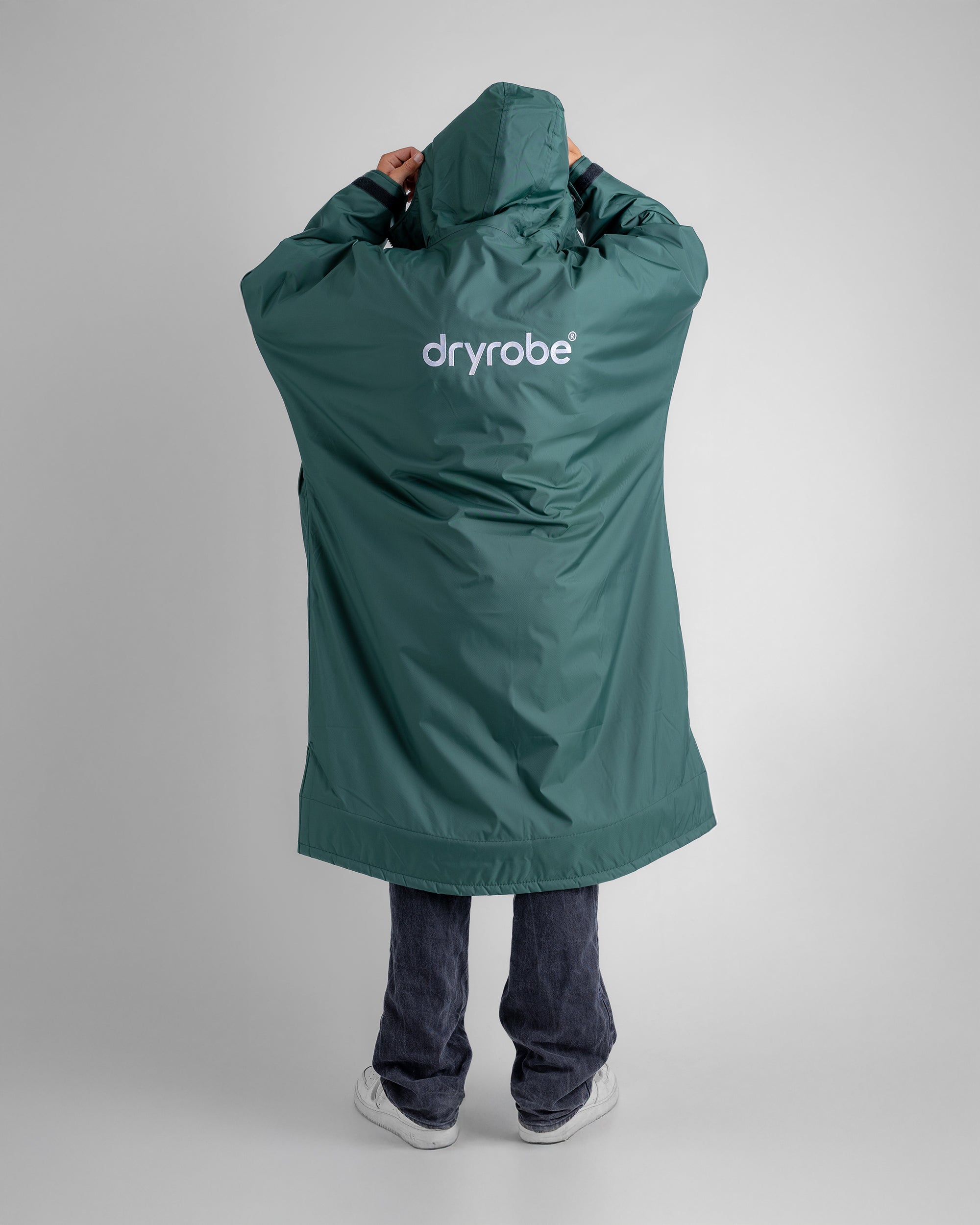 Dryrobe Advance Long Sleeve Dark Green Grey Advance Changing Robe