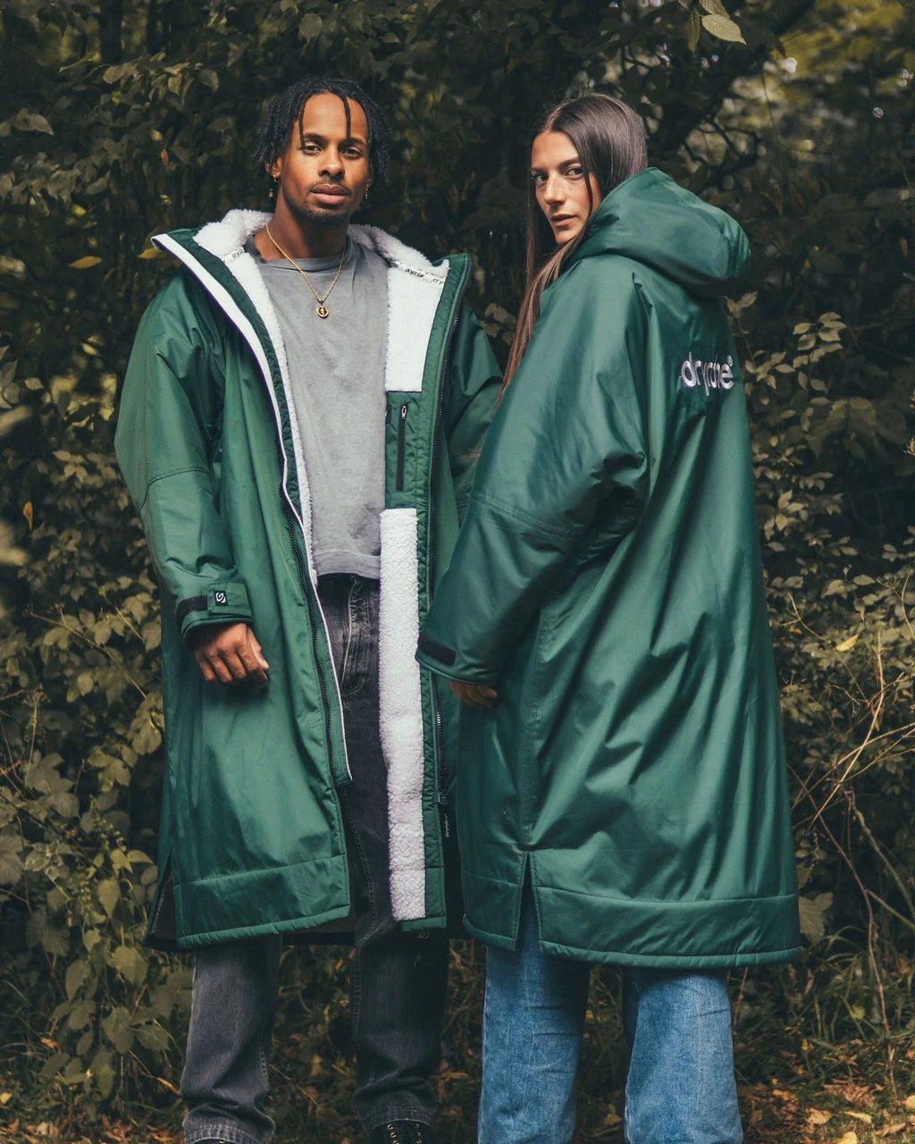 Dryrobe Advance Long Sleeve Dark Green Grey Advance Changing Robe