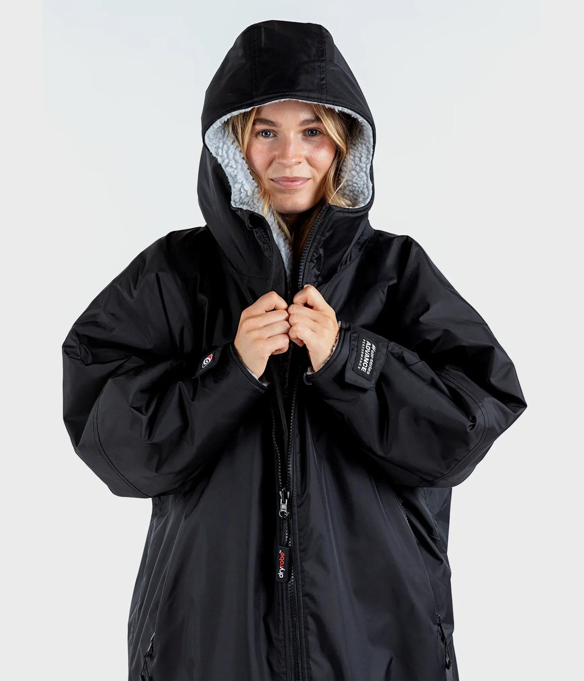 Dryrobe Advance Long Sleeve BLACK GREY - RECYCLED