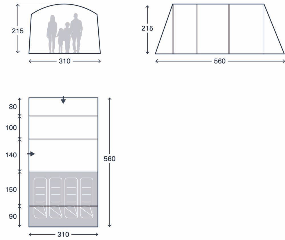 Kampa Dawlish 4 Air Tent 2026