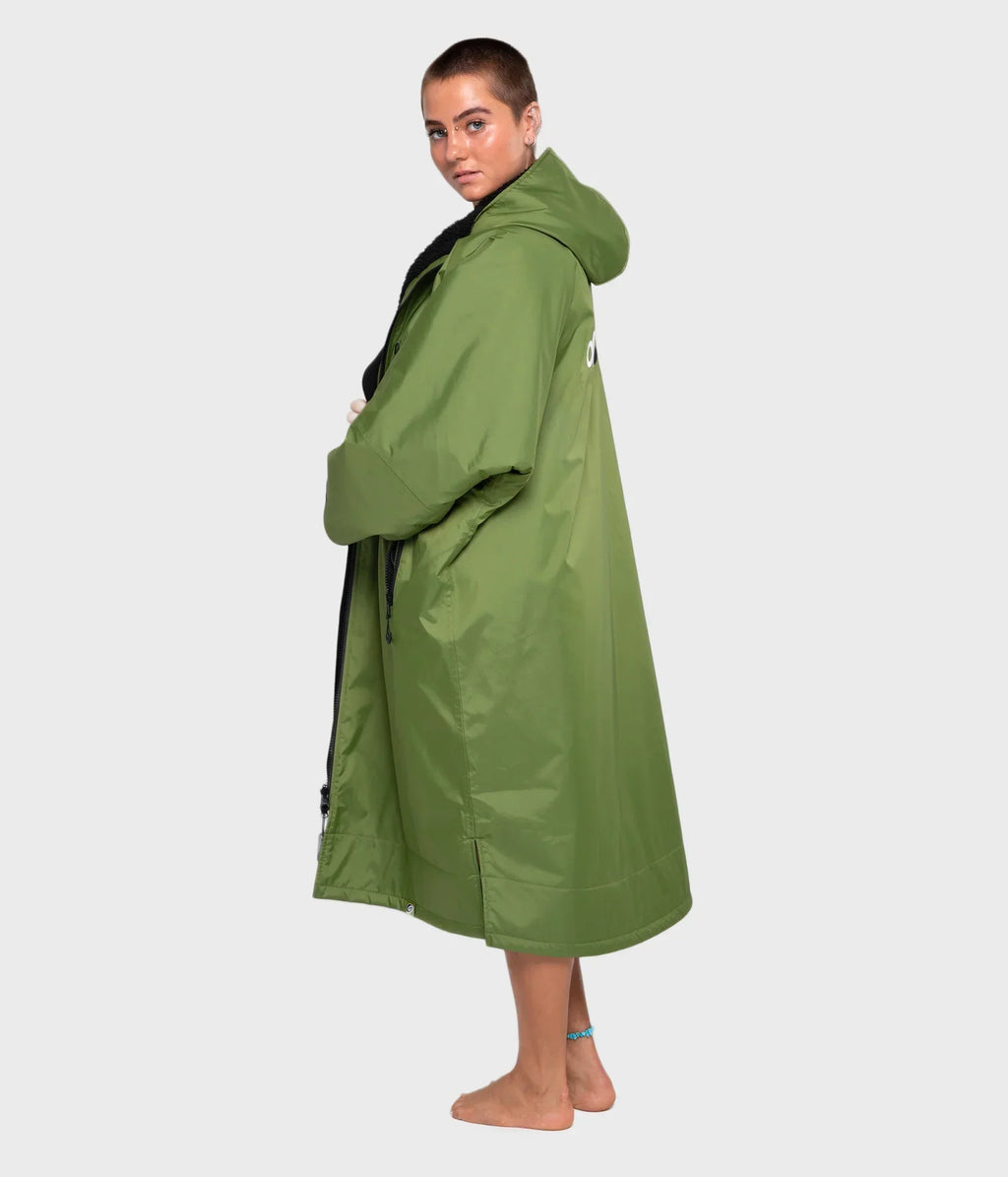 Dryrobe Advance Long Sleeve FOREST GREEN BLACK - RECYCLED
