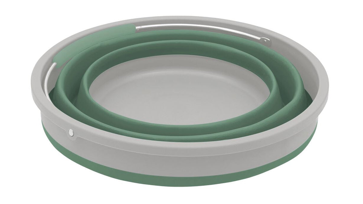 Outwell Collaps Round Bucket with Lid -  Shadow Green
