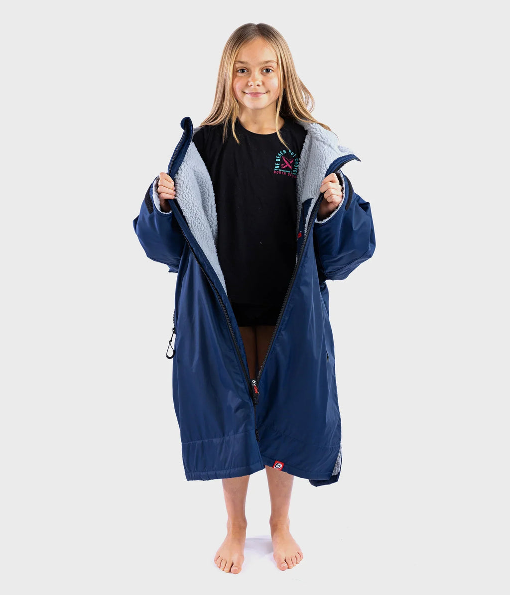 Dryrobe Advance Kids Long Sleeve NAVY GREY   - RECYCLED