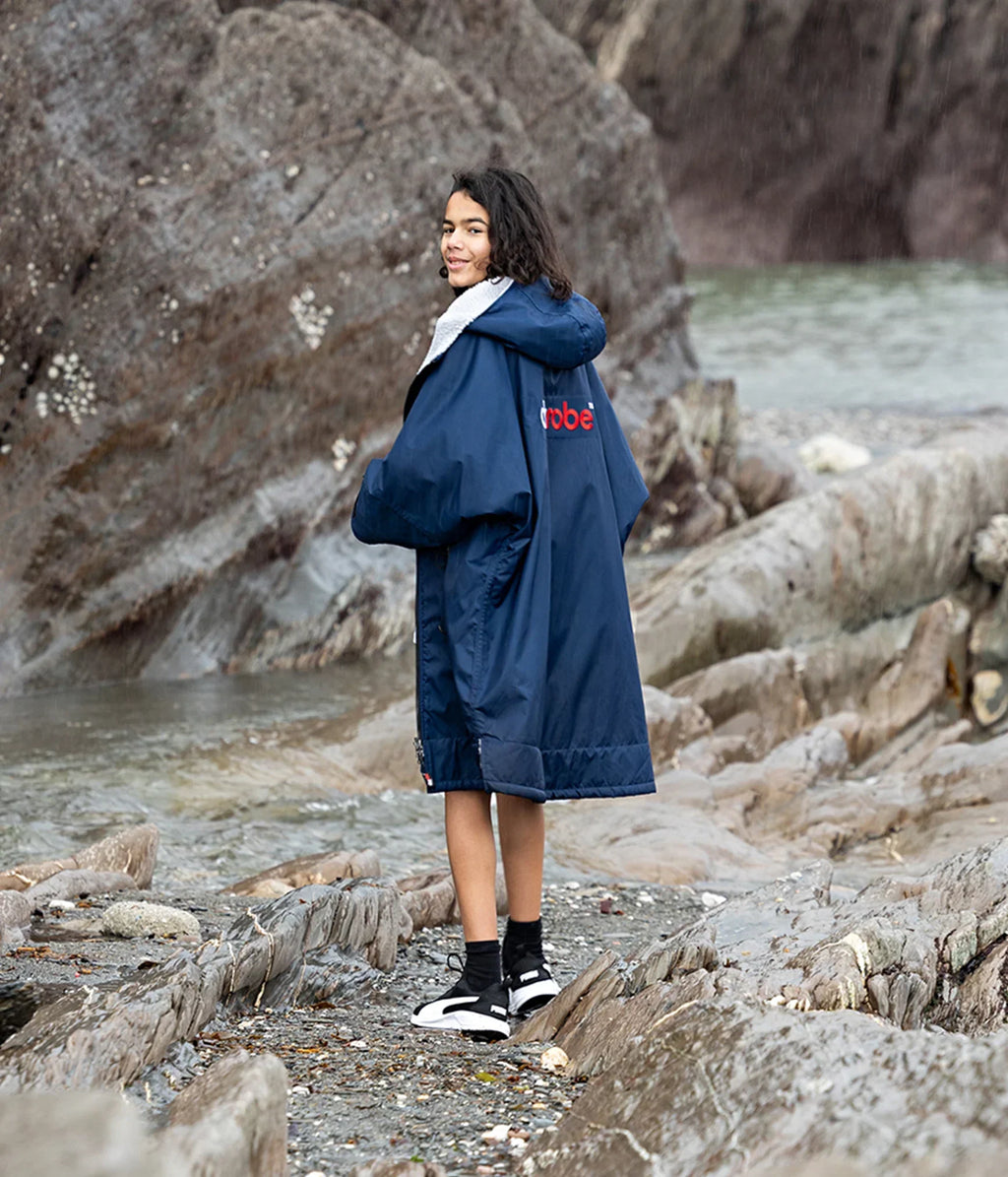 Dryrobe Advance Kids Long Sleeve NAVY GREY   - RECYCLED