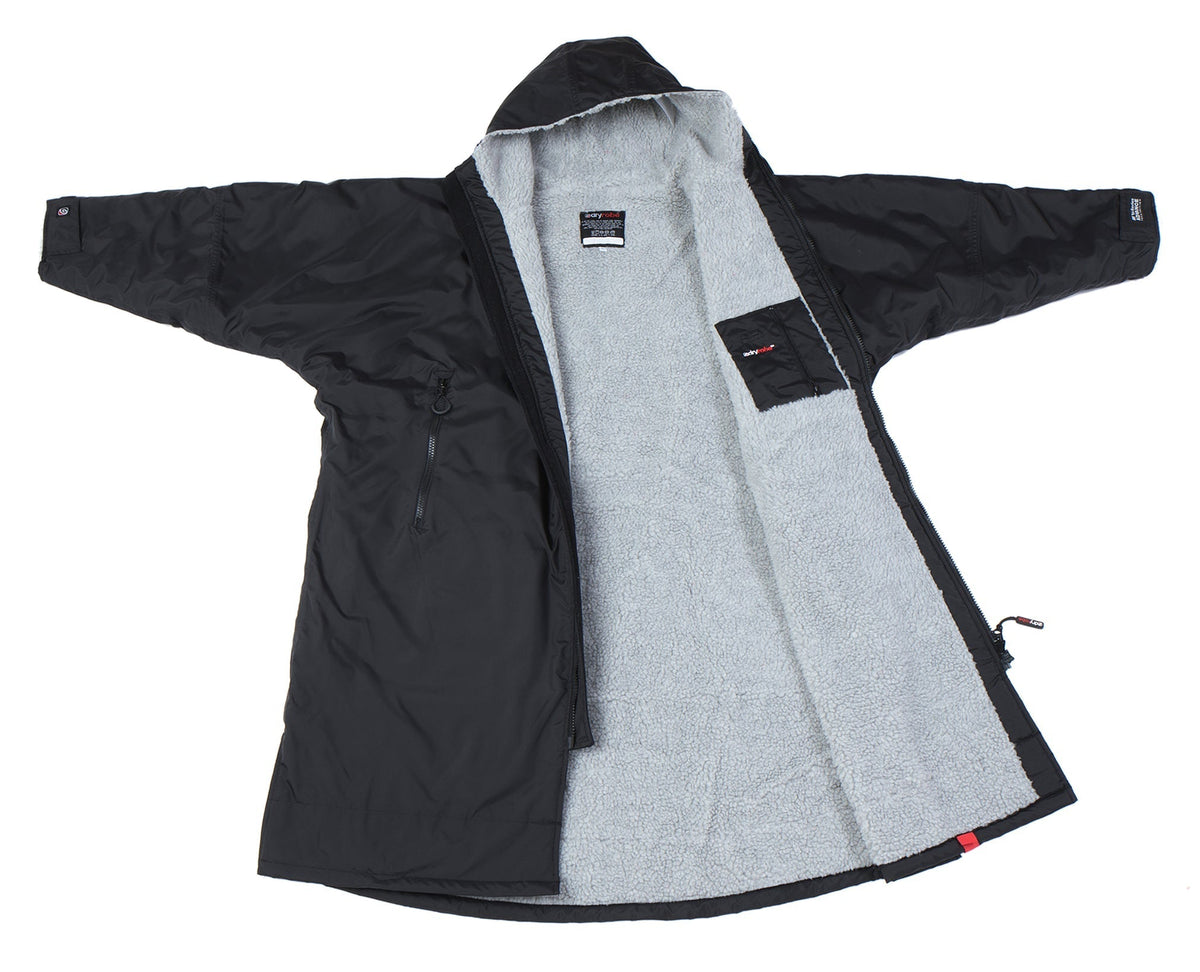 Dryrobe Advance Long Sleeve BLACK GREY - RECYCLED