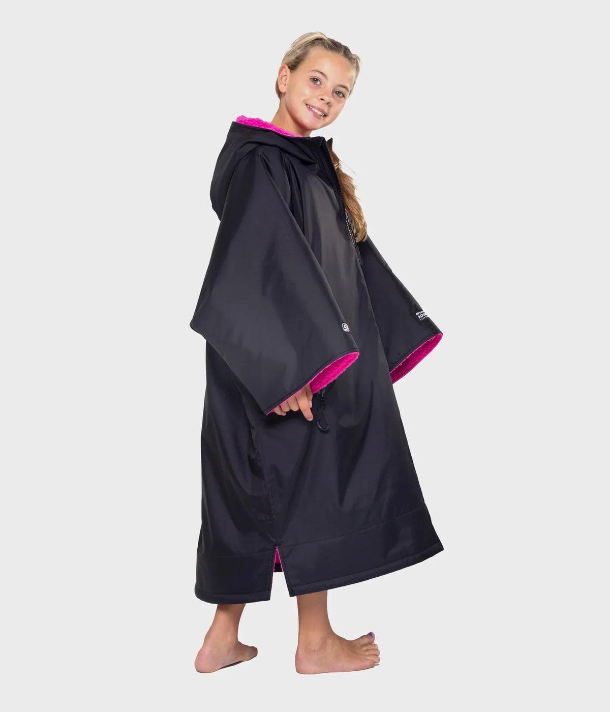 Dryrobe Advance Kids Short Sleeve BLACK PINK