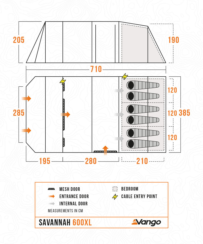 Vango Savannah 600XL Tent Package FREE Footprint