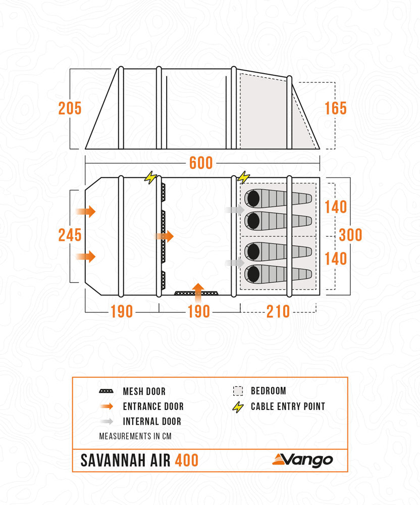 Vango Savannah Air 400 Tent Package