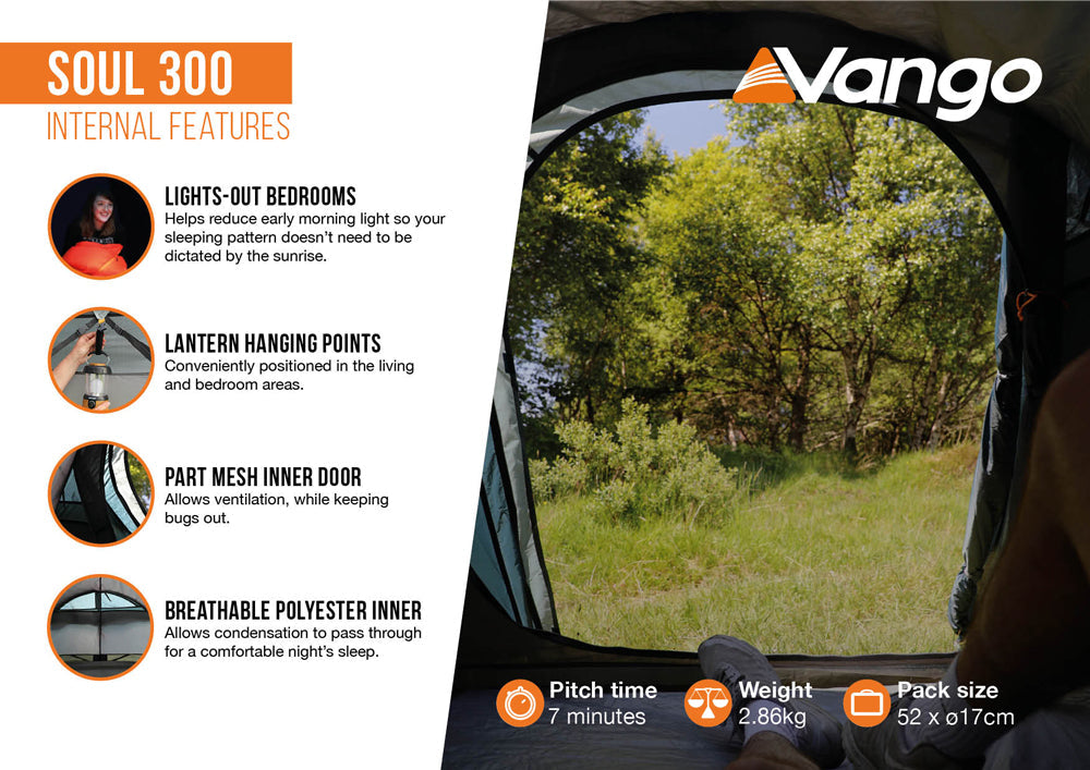 Vango Soul 300 Tent Peridot Green