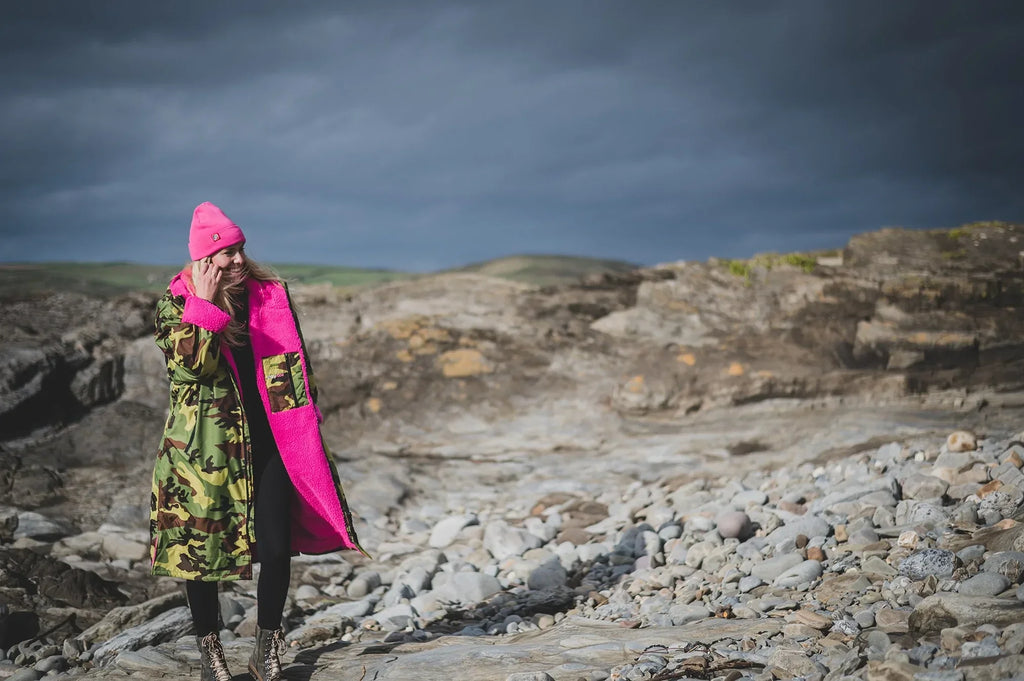 Dryrobe Advance Long Sleeve Camouflage Pink - RECYCLED