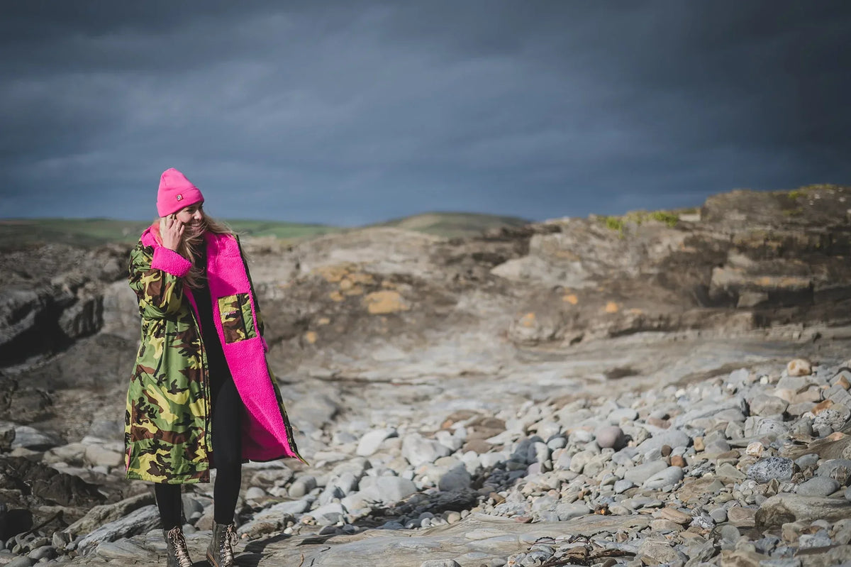Dryrobe Advance Long Sleeve Camouflage Pink - RECYCLED