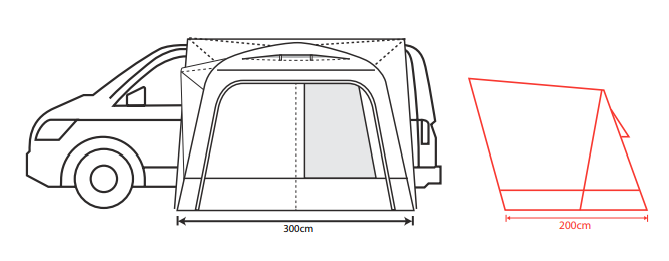 Outdoor Revolution Cayman Air Midline 220cm - 255cm Drive Away Awning 2026