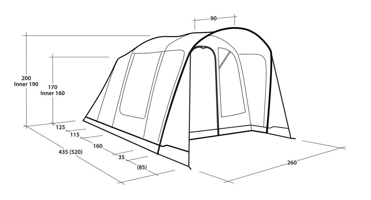 Outwell Monterey 4 Air Tent 2026