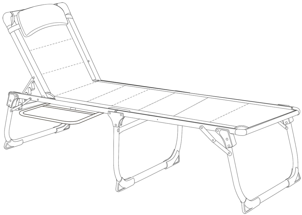 Quest Elite Naples Pro Lounge Bed with Side Table
