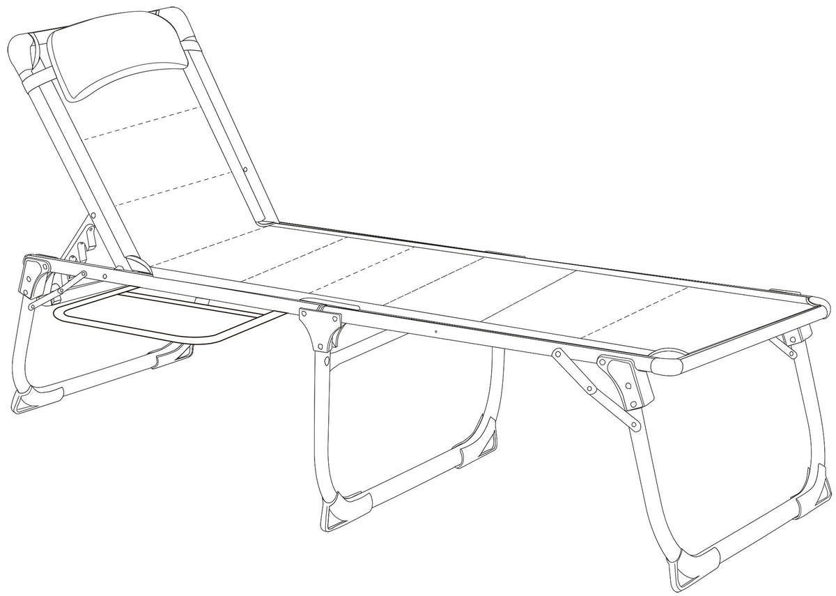 Quest Elite Naples Pro Lounge Bed with Side Table