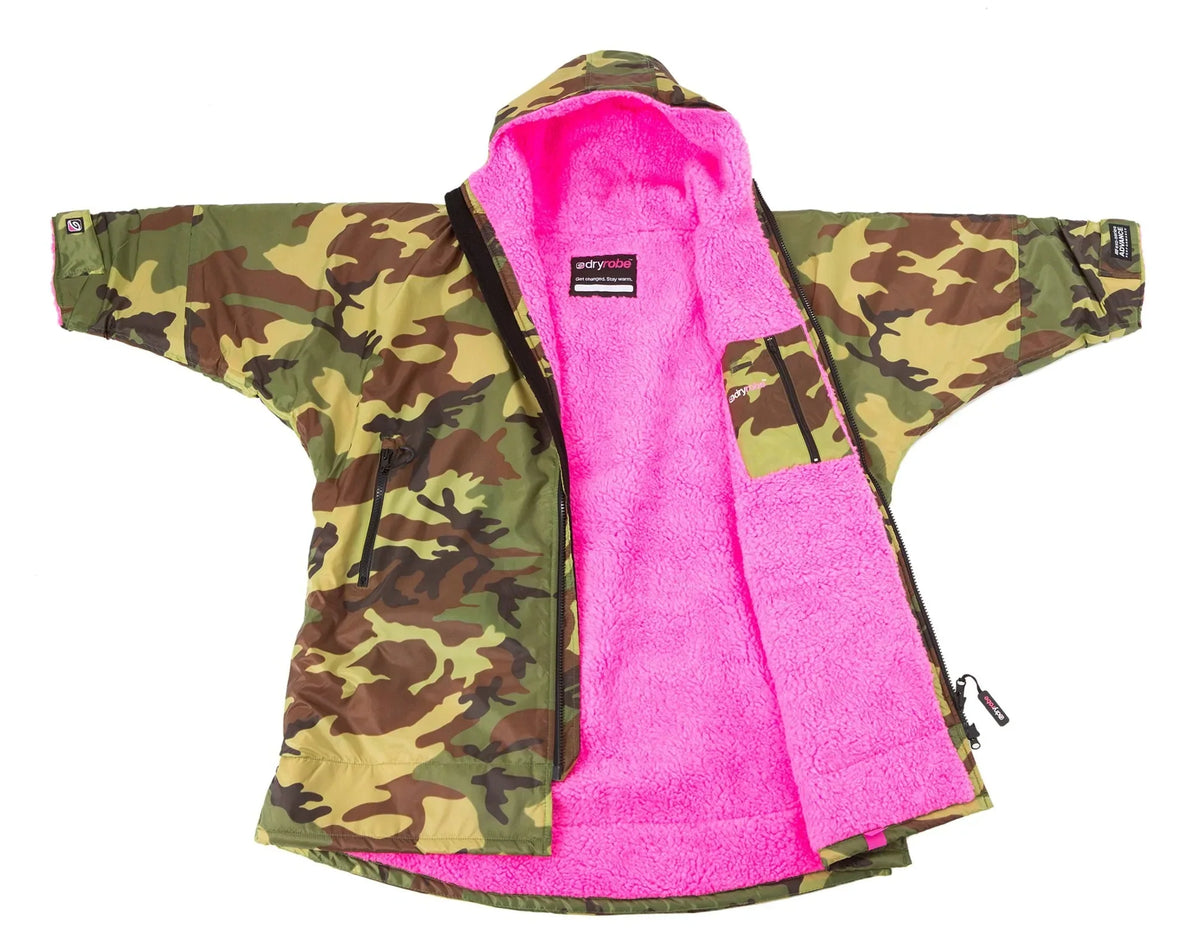 Dryrobe Advance Kids Long Sleeve Camouflage Pink  - RECYCLED